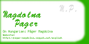 magdolna pager business card